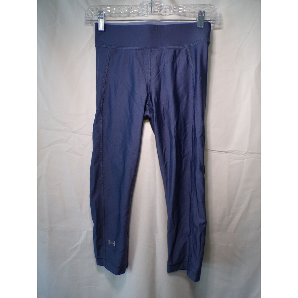 Under Armour Women's HeatGear Compression Capri Leggings Small Petite Navy